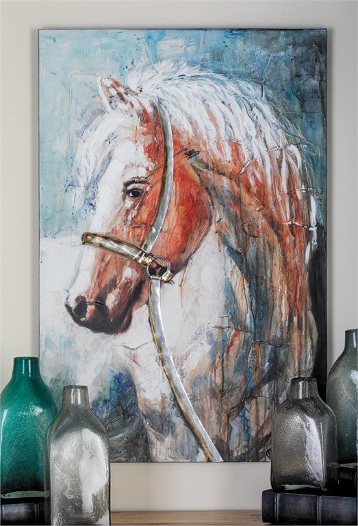 Brown Canvas Horse  Wall Art