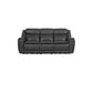 Top Grain Leather Match Softee Charcoal Zero Gravity Reclining  Sofa