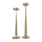 Gold Aluminum Metal Tall Hammered Candle Holder, Set of 2