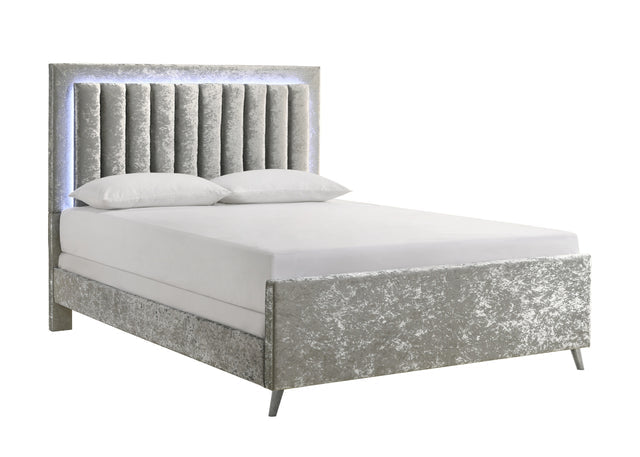 Glisten Silver King Bed