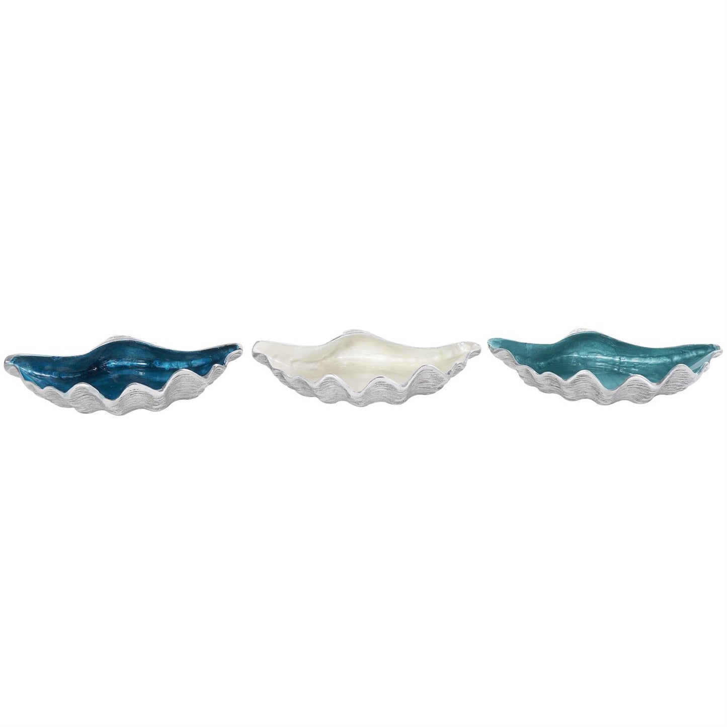 Multi colored Aluminum Shell Enameled Decorative Bowl Set of 3