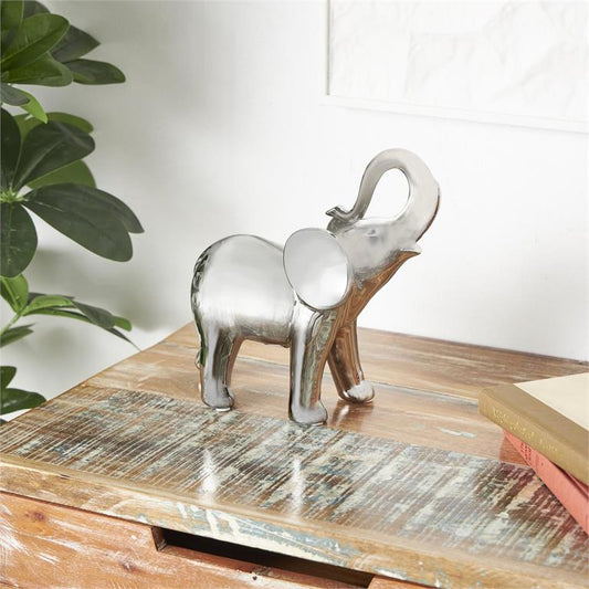 Silver ceramic Elephant