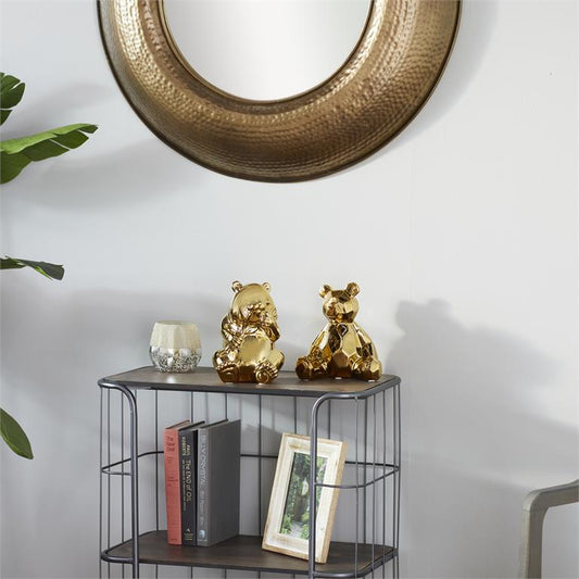 Cosmo Living by Cosmopolitan Gold Porcelain Bear