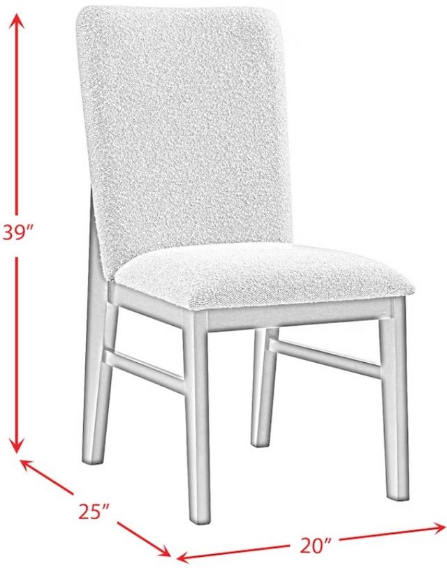 Portland Side Chair with Grey Fabric clearance