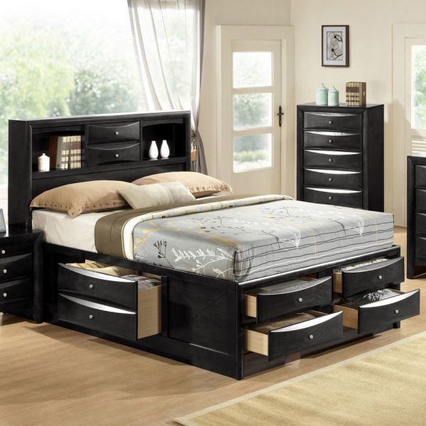 Emily King Bed in Black