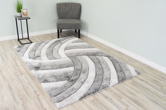 4D Shaggy 6483 Grey RUG