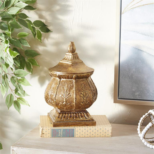 Gold Polystone Decorative Jars