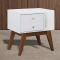 Sade 1 Drawer Night Stand in white