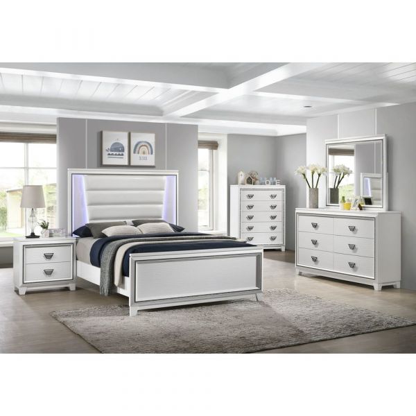 Moondance White Queen Bed