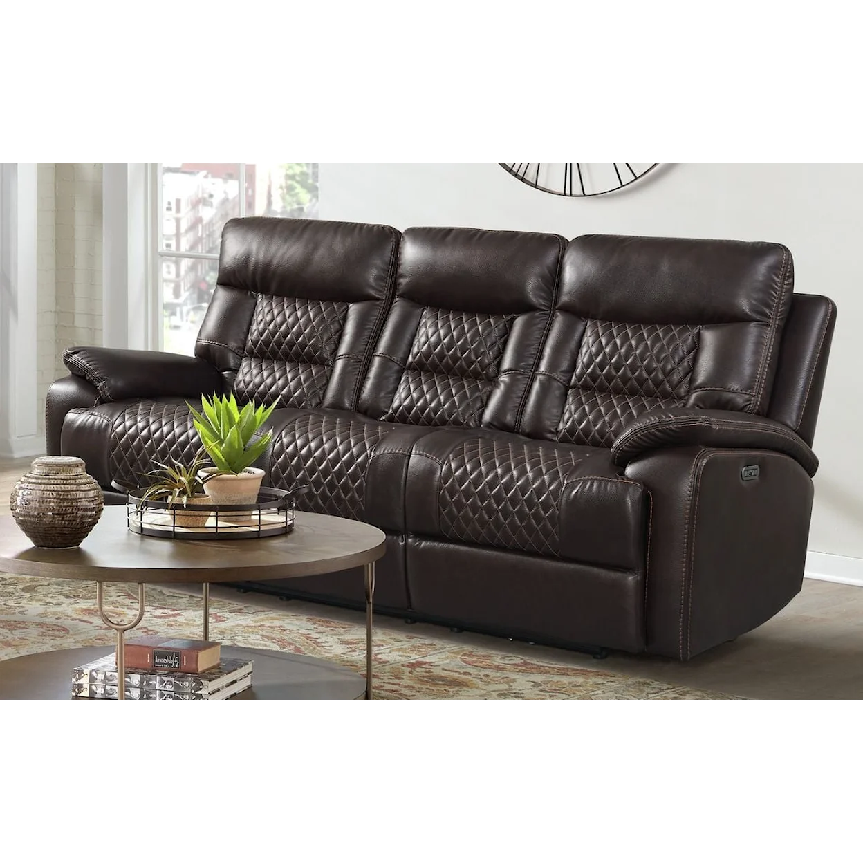 Trinidad Brown Power Dual Reclining Sofa