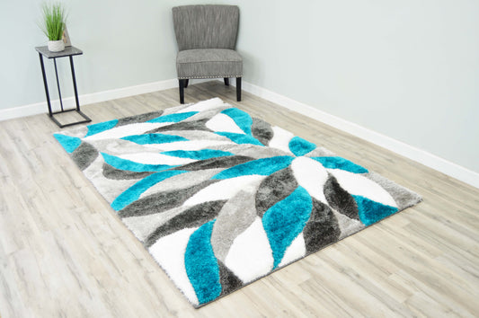 4D Shaggy 6994 Turquoise RUG