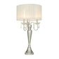 Silver Metal Table Lamp, 16" x 16" x 31"