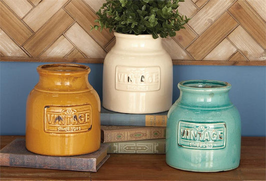 Assortment Multi Colored decorative jars Asst