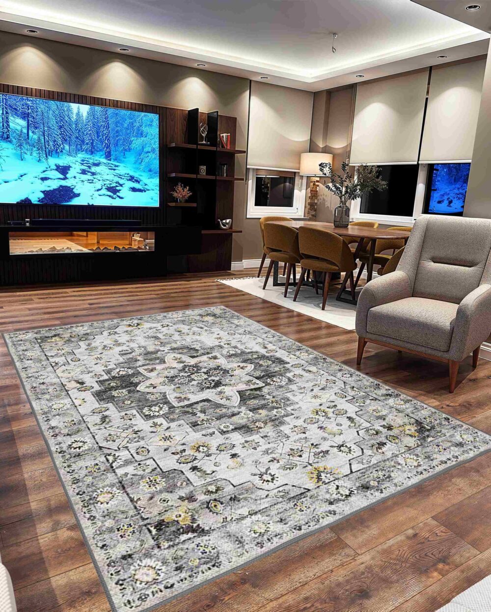 Sky Washable 7771 Grey RUG