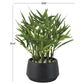 Green Faux Foliage Artificial Plant with Black Plastic Pot