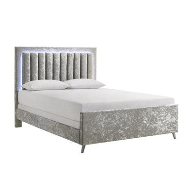 Glisten Silver Queen Bed