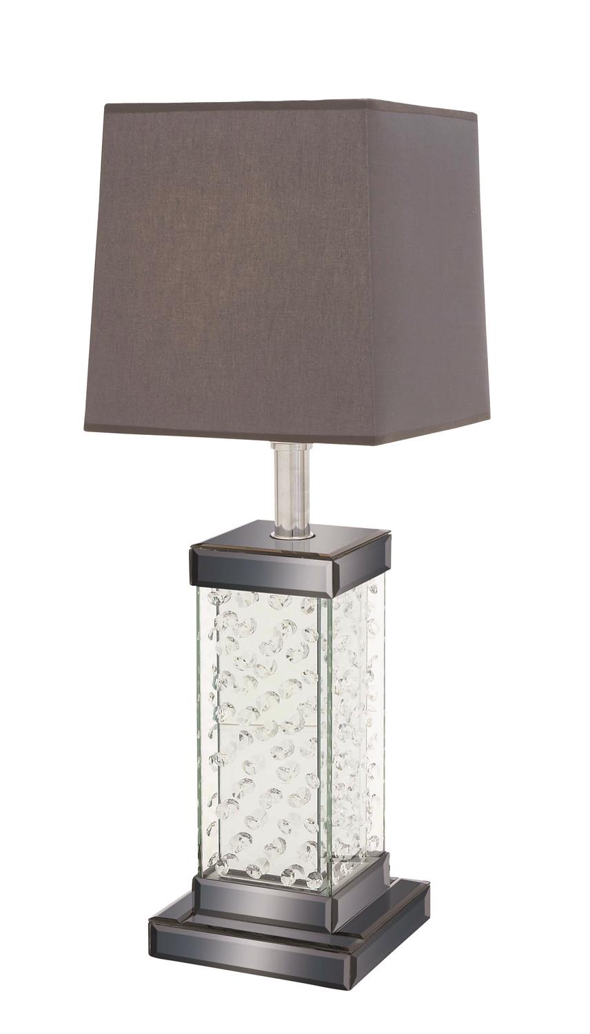 Gray Glass Glam Table Lamp