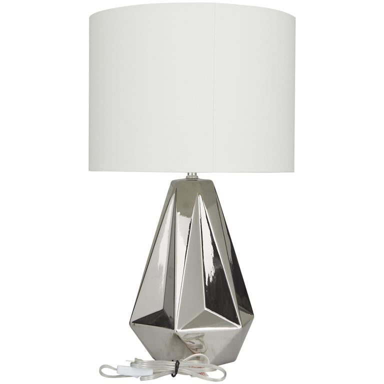 CosmoLiving by Cosmopolitan Silver Ceramic Table Lamp