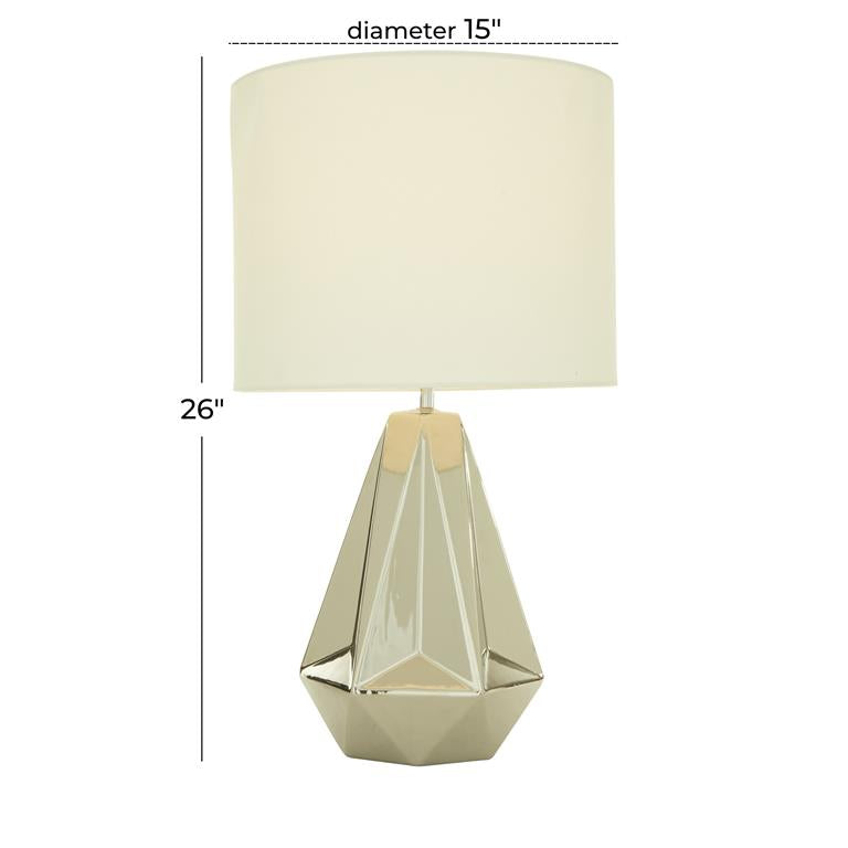 CosmoLiving by Cosmopolitan Silver Ceramic Table Lamp