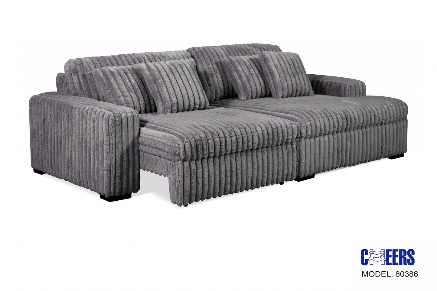 Presley Pewter Dual Power Slider Sofa And Slider Chair