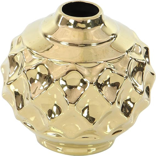 Cosmo living by Cosmopolitan gold Ceramic vase Each