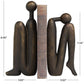 The Novogratz Bronze Polystone People Bookends, Set of 2