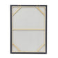 CosmoLiving by Cosmopolitan White Canvas Geometric Framed Wall Art with Gold Frame