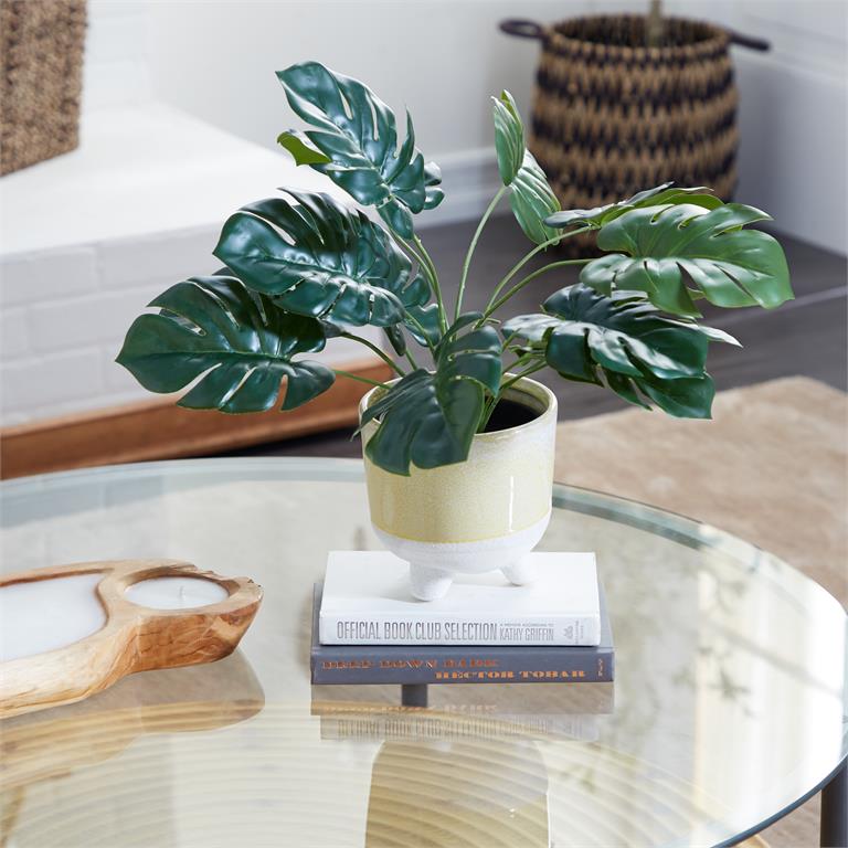 Green Faux Foliage Monstera Artificial plant