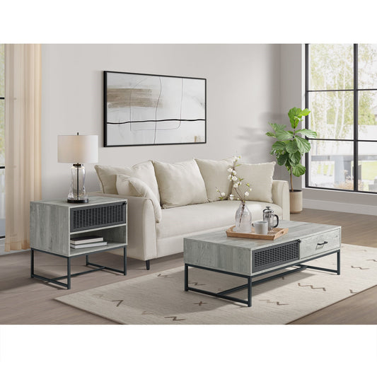 Tatiana End Table in Grey