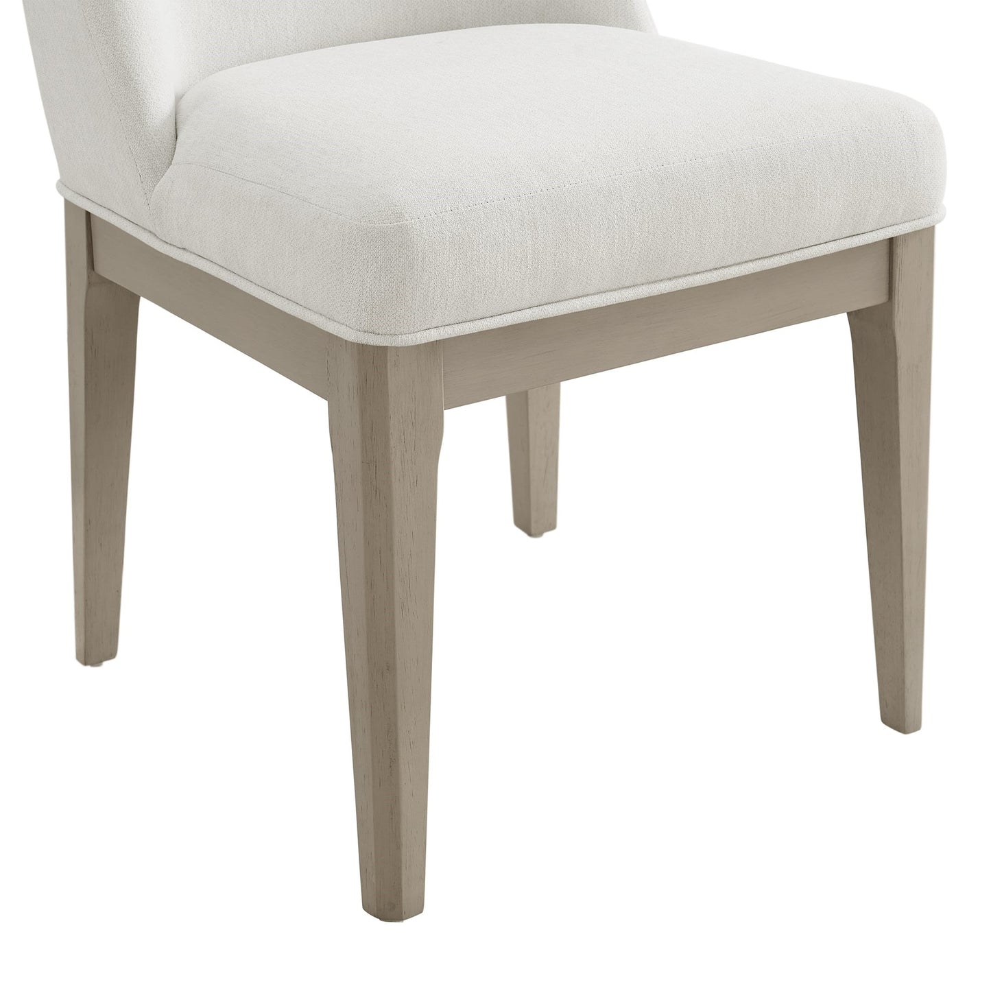 Elma Dining Side Chair in Almond White Fabric