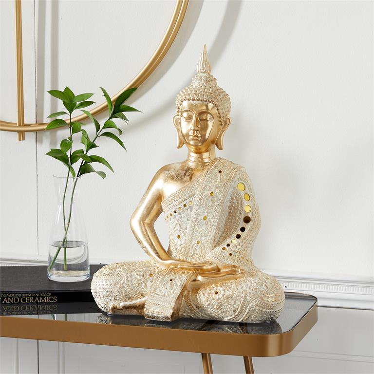 Gold PS Sitting Buddha  14",20"H