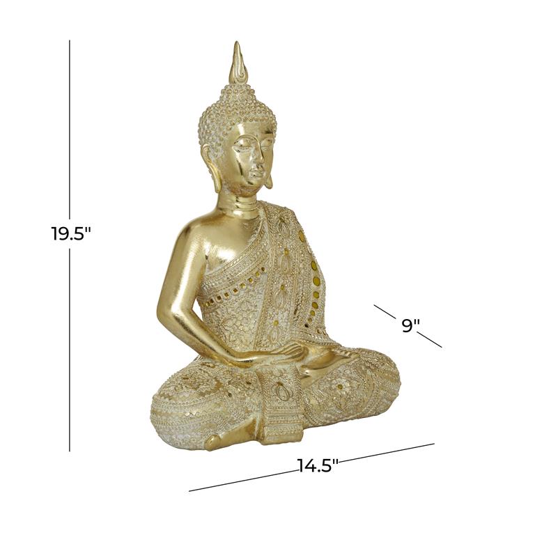 Gold PS Sitting Buddha  14",20"H