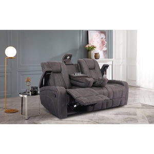 Cowboy Granite Manual Reclining Sofa and Glider Love