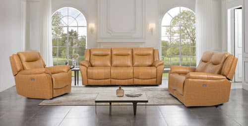 Top Grain Leather Madrid Canyon Power Reclining Sofa