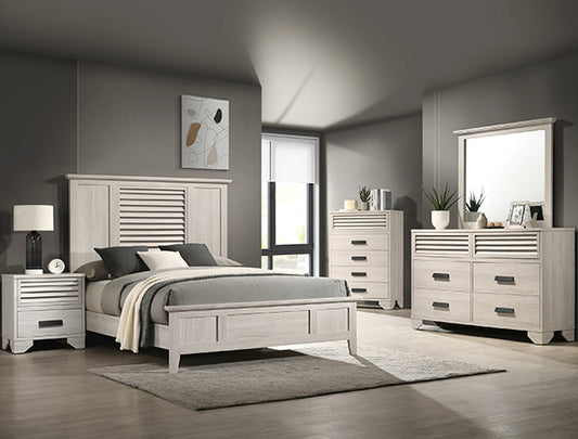 Sarter Queen Bedroom Set - Bed, Dresser, Mirror, 1 Nightstand