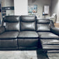 Top Grain Leather Match Softee Charcoal Power Zero Gravity Reclining  Sofa And Loveseat w/ Wireless Charging