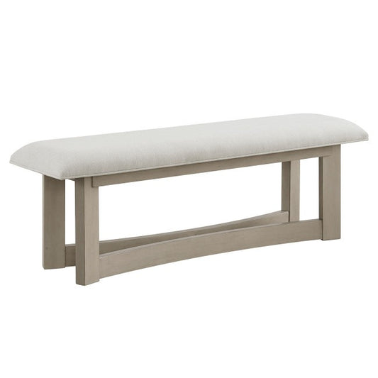 Elma Dining Bench in Almond White