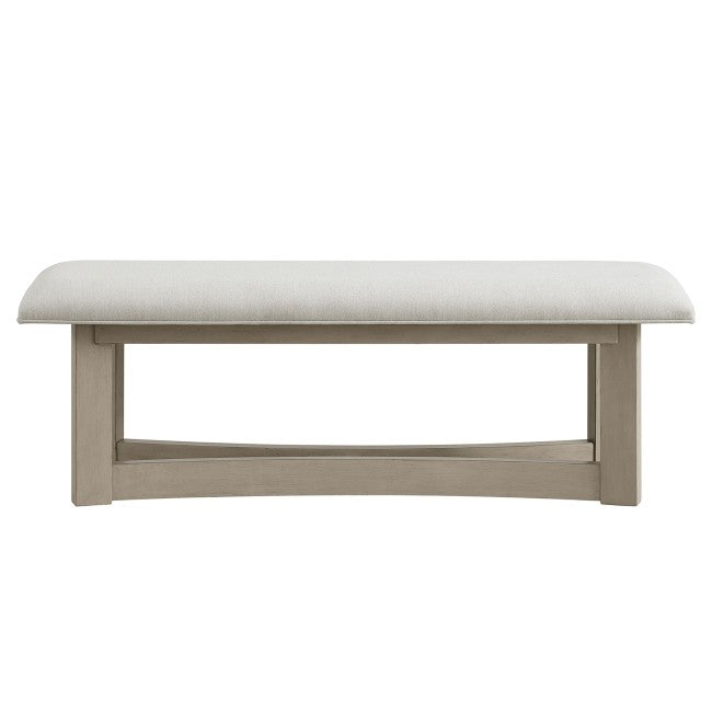 Elma Dining Bench in Almond White