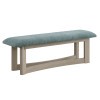 Elma Dining Bench in Almond Blue