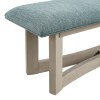 Elma Dining Bench in Almond Blue