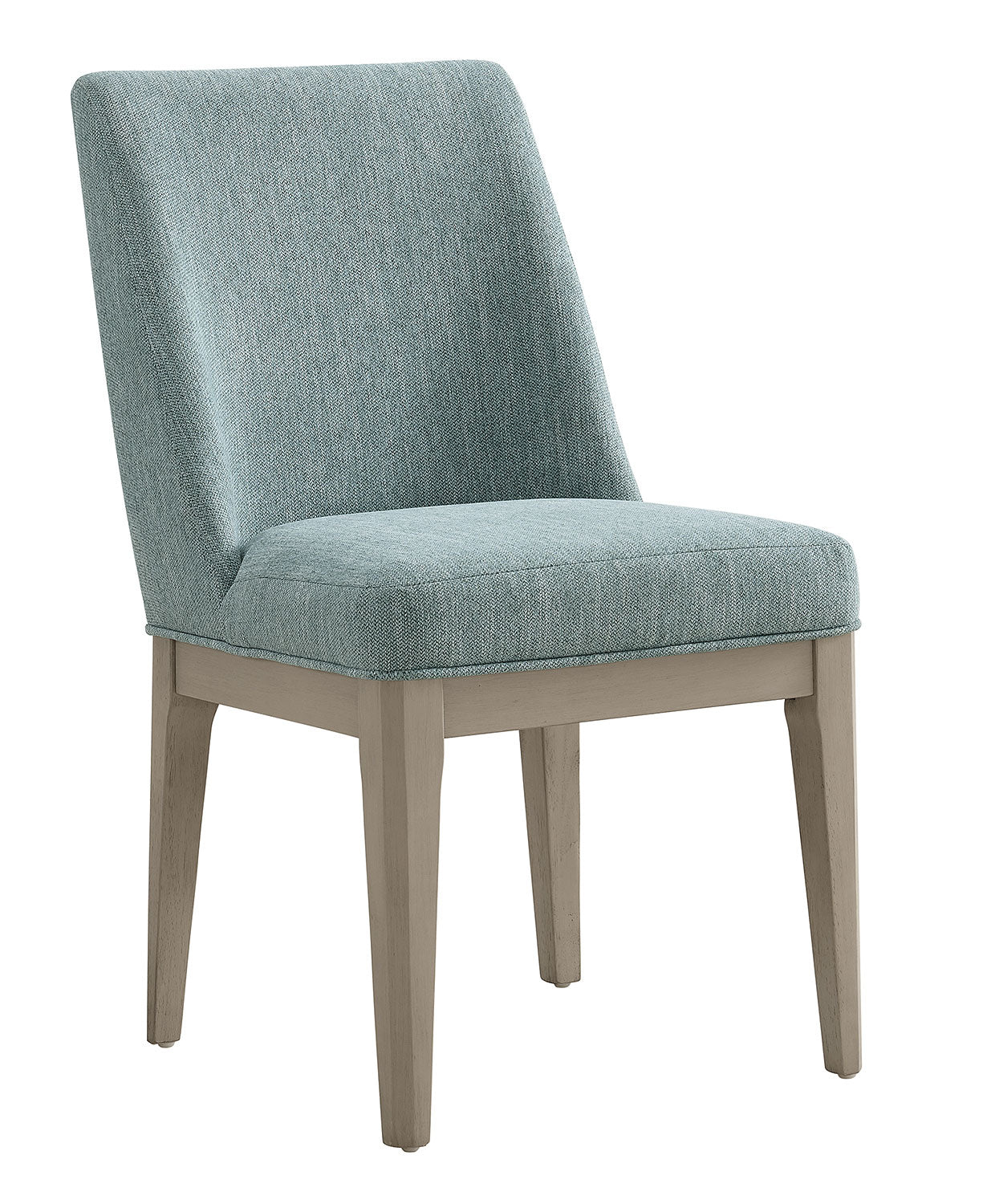 Elma Dining Side Chair in Almond Blue Fabric