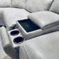 Bolero Fog 6PC Power Zero Gravity Reclining  Sectional w/ 3 Recliners Wireless Charging