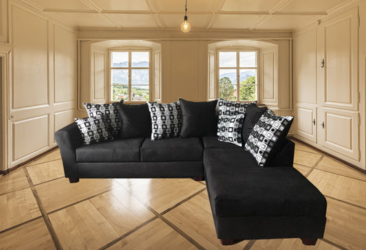 Black Galaxy Sectional (Clearance)