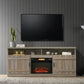 Hayward Light Brown 75" TV Stand with Heating Fireplace