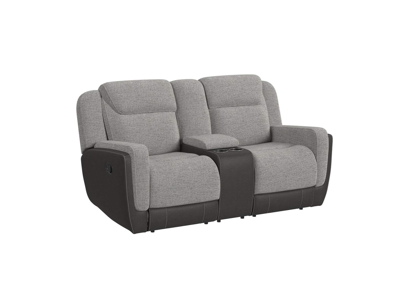 Hornet Motion Reclining Loveseat in Rancho Grey