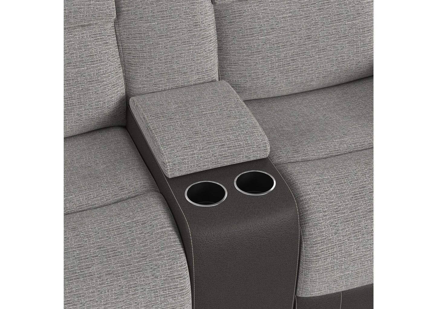 Hornet Motion Reclining Loveseat in Rancho Grey