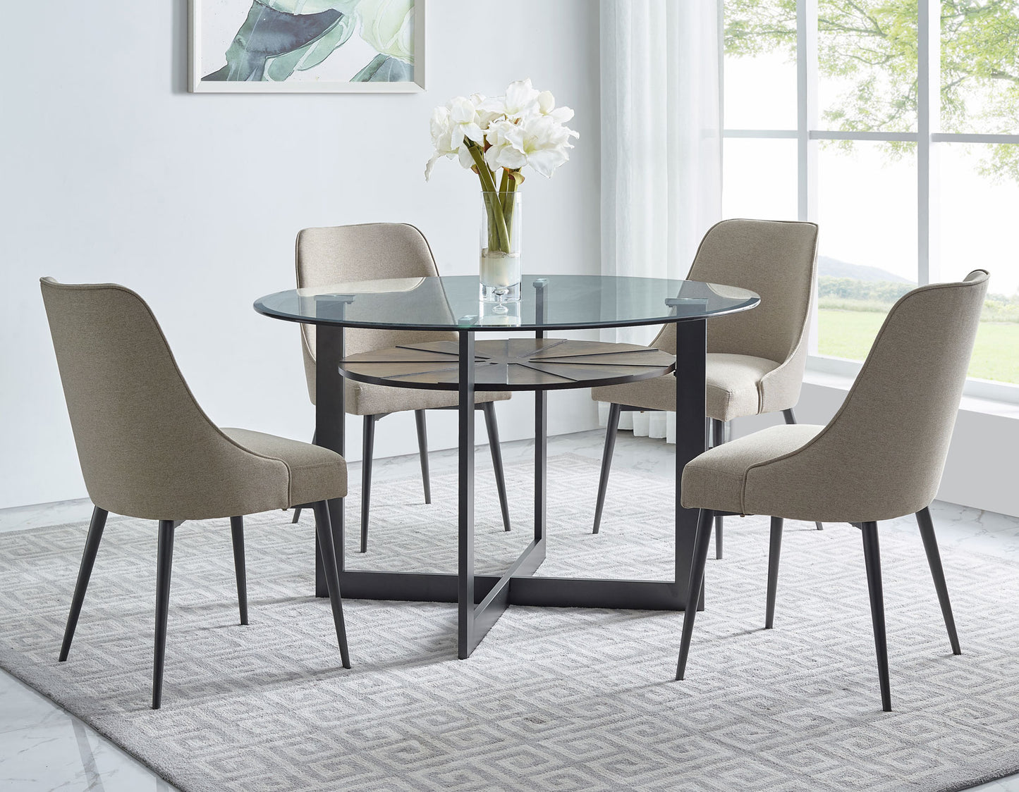Olson Dining Set with 4 Chairs