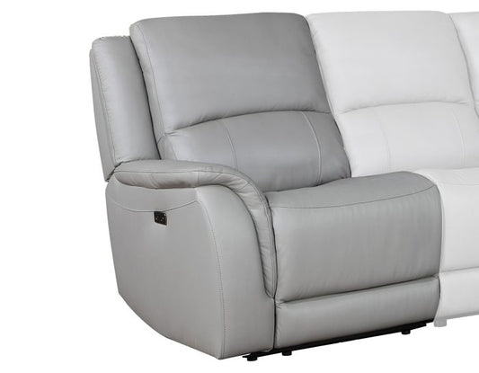 Alexandria Leather gray power reclining LAF