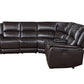 Alexandria Leather 6 PC Chocolate power Reclining Sectional