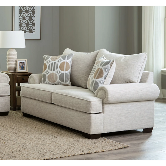 Kirsty Cotton Beige Loveseat